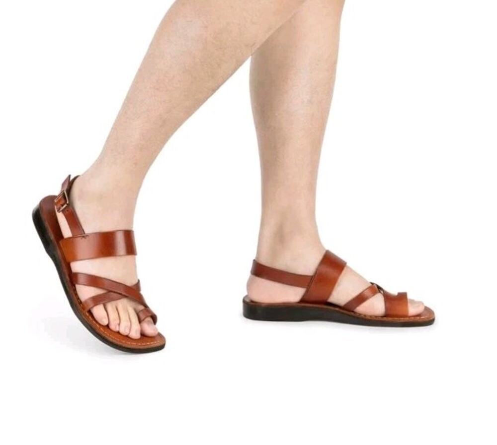 Holy Land Market Genuine Leather Biblical Sandals (Jesus) Jerusalem Made Size 45